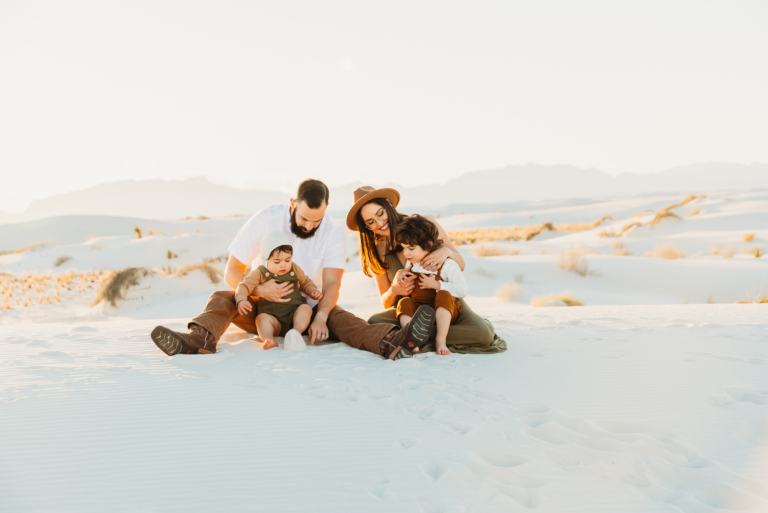 Travel Family Photographer | Boho Family Session At White Sands National Park | White Sands, NM | South Jersey Family Photographer
